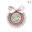 Sterling Silver Pink Crib Medal