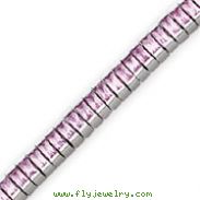 Sterling Silver Pink CZ Bracelet