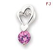 Sterling Silver Pink CZ Pendant