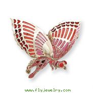 Sterling Silver Pink Enameled lnsect Pin