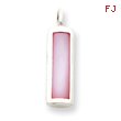 Sterling Silver Pink Mother Of Pearl Inlayed Pendant