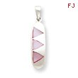 Sterling Silver Pink Mother Of Pearl Pendant