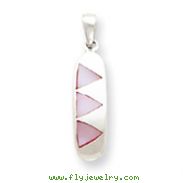 Sterling Silver Pink Mother Of Pearl Pendant