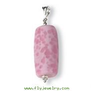 Sterling Silver Pink Murano Glass Pendant