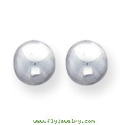 Sterling Silver Polished Button Earrings