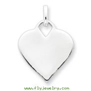 Sterling Silver Polished Heart Charm