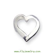 Sterling Silver Polished Heart Earrings