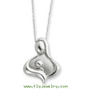 Sterling Silver Polished Maternal Bond 18" Necklace