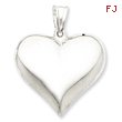 Sterling Silver Polished Puffed Heart Pendant