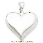 Sterling Silver Polished Puffed Heart Pendant