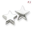 Sterling Silver Polished Star Earrings