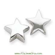 Sterling Silver Polished Star Earrings