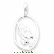 Sterling Silver Praying Hands Pendant