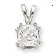 Sterling Silver Princess CZ Pendant