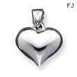 Sterling Silver Puffed Heart Charm