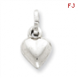 Sterling Silver Puffed Heart Charm