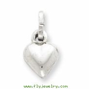 Sterling Silver Puffed Heart Charm