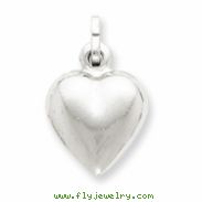 Sterling Silver Puffed Heart Charm