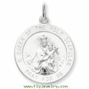 Sterling Silver Queen of the Holy Scapular Medal