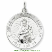 Sterling Silver Queen of the Holy Scapular Medal