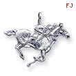 Sterling Silver Race Horse Charm