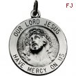 Sterling Silver Rd. Lord Jesus Pend Medal