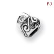 Sterling Silver Reflections Cubic Zirconia Bead