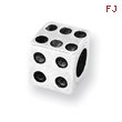 Sterling Silver Reflections Dice Bead