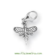 Sterling Silver Reflections Dragonfly Click-on For Bead