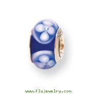 Sterling Silver Reflections Kids Blue Murano Glass Bead