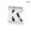 Sterling Silver Reflections Letter K Bead