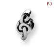 Sterling Silver Reflections Treble Clef Bead
