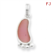 Sterling Silver Resin Foot Charm