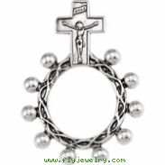 Sterling Silver Ring Complete No Setting 41.30X29.40 MM Polished RING ROSARY