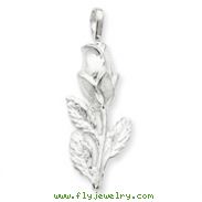 Sterling Silver Rose Bud Pendant