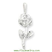 Sterling Silver Rose Pendant