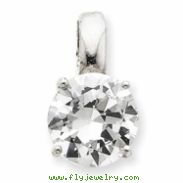 Sterling Silver Round CZ Pendant