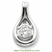 Sterling Silver Round CZ Pendant