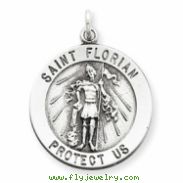 Sterling Silver Saint Florian Medal