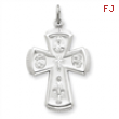 Sterling Silver Satin Cross Pendant