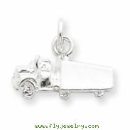 Sterling Silver Semi with Trailer Charm