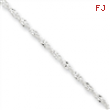 Sterling Silver Singapore w/ext Anklet
