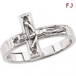Sterling Silver SIZE 11.00/GENTS Polished CRUCIFIX CHASTITY RING W/BOX
