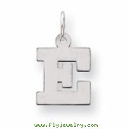 Sterling Silver Small Block Intial E Charm