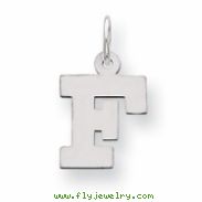 Sterling Silver Small Block Intial F Charm