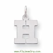 Sterling Silver Small Block Intial H Charm