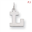 Sterling Silver Small Block Intial L Charm