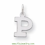 Sterling Silver Small Block Intial P Charm