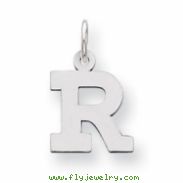 Sterling Silver Small Block Intial R Charm