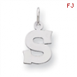 Sterling Silver Small Block Intial S Charm